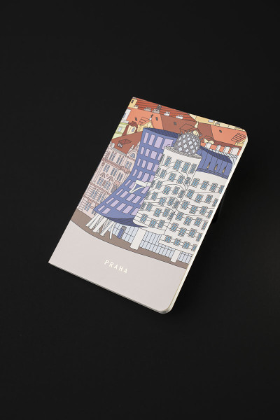 Notýsek s ilustrací Tančícího domu